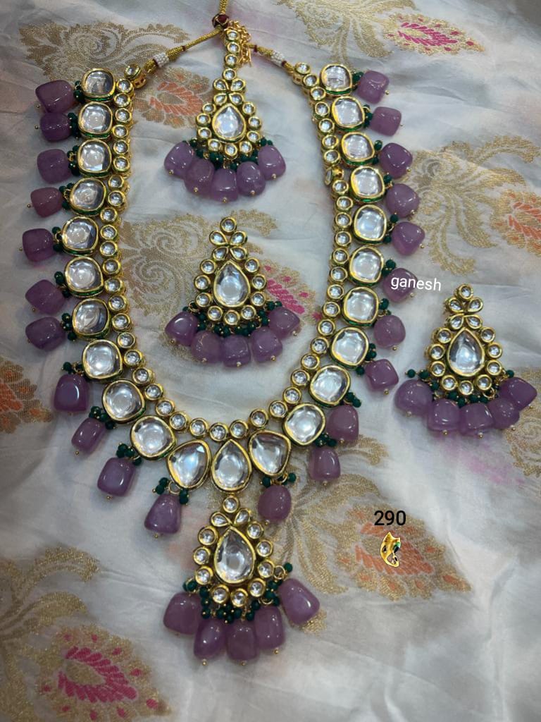 long Kundan Necklace Set