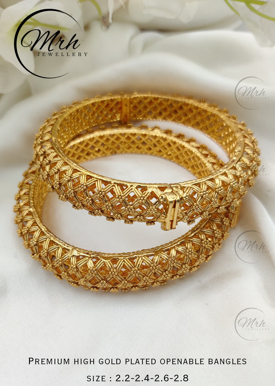 Gold Platted Openable Bangles