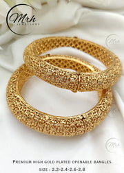 Gold Platted Openable Bangles