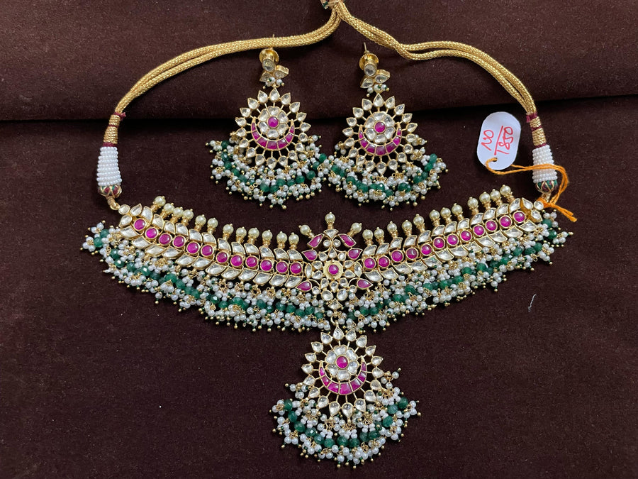 Pachi Kundan Necklace Set