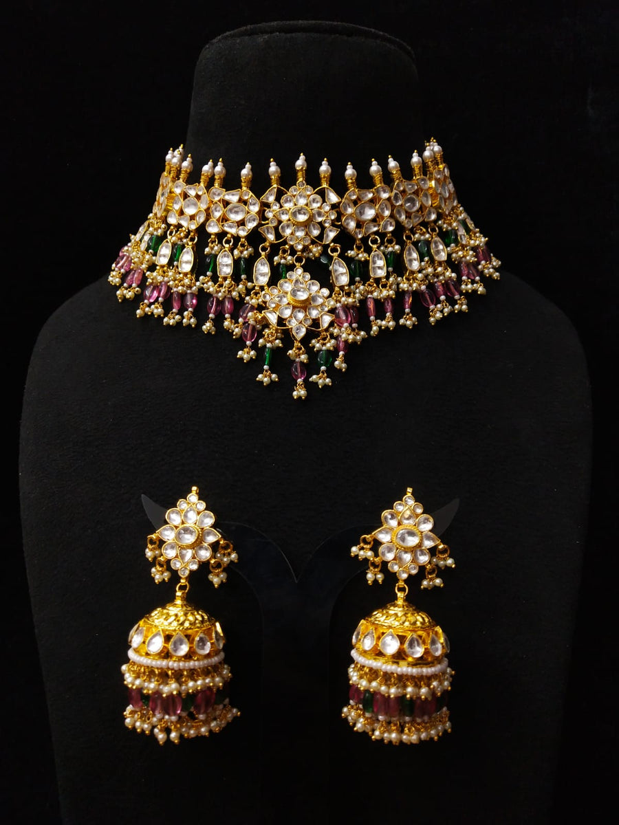 Pachi Kundan Necklace Set.