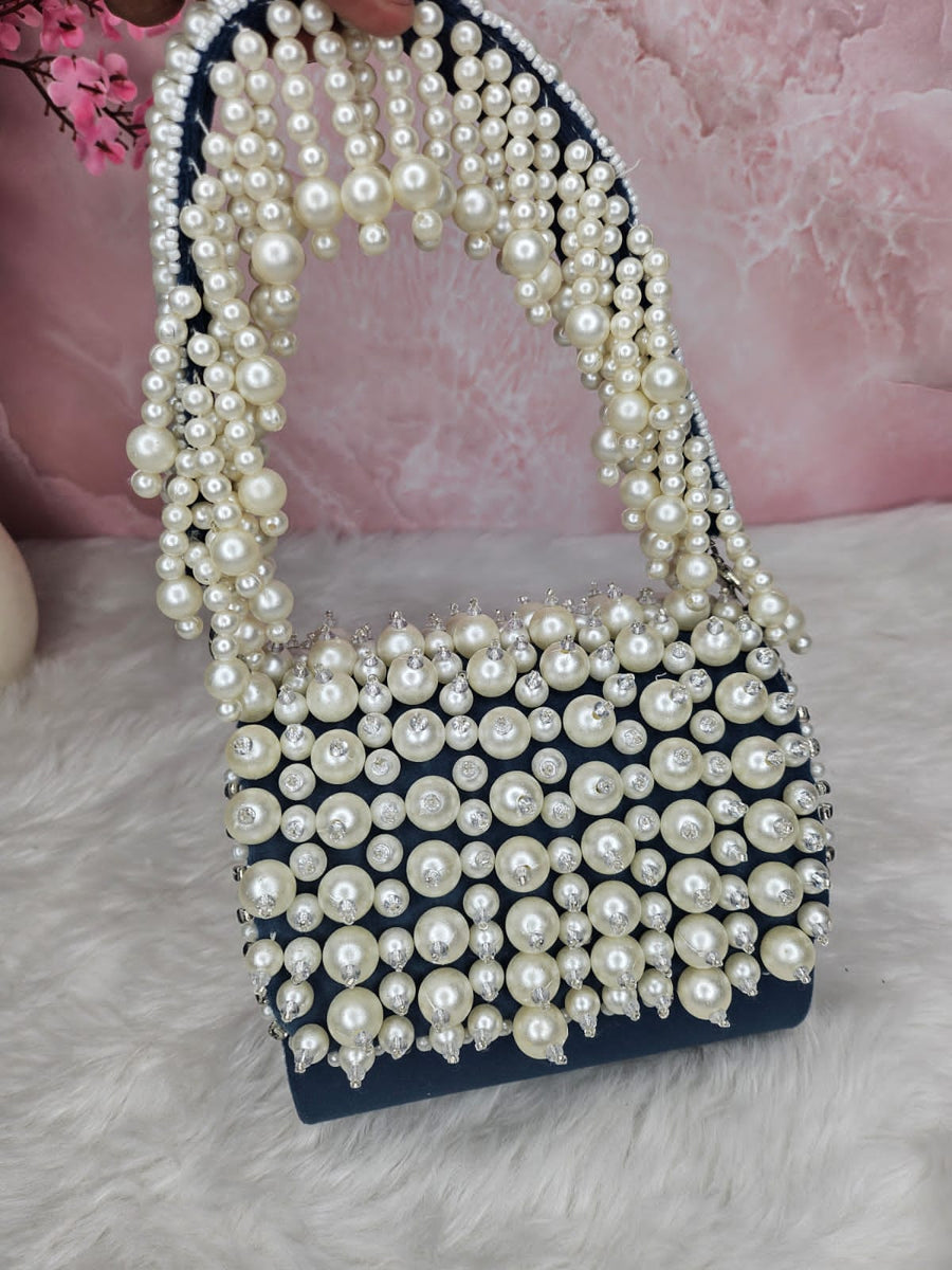 Mini Pearl Flap Clutch Bag