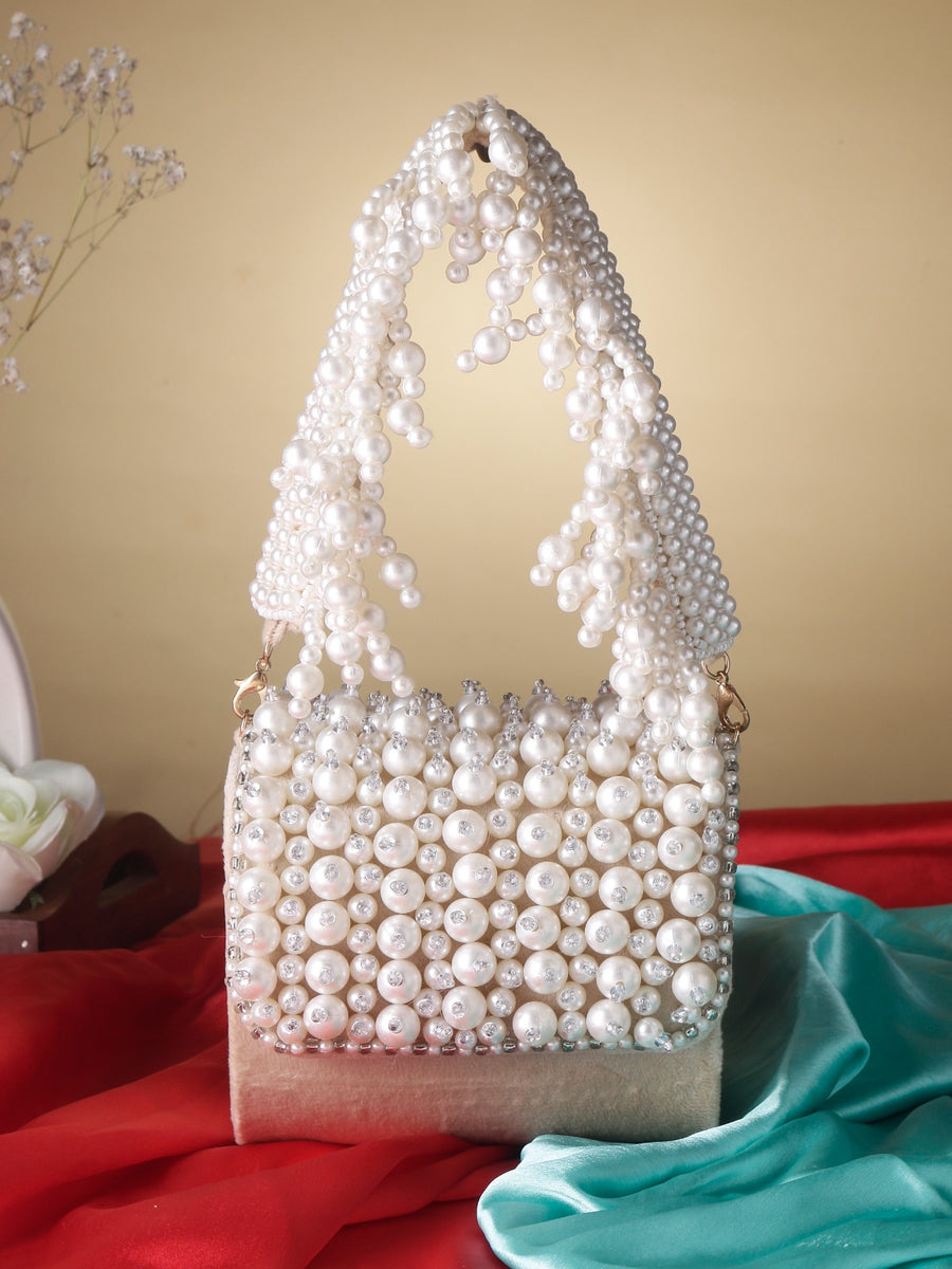 Mini Pearl Flap Clutch Bag