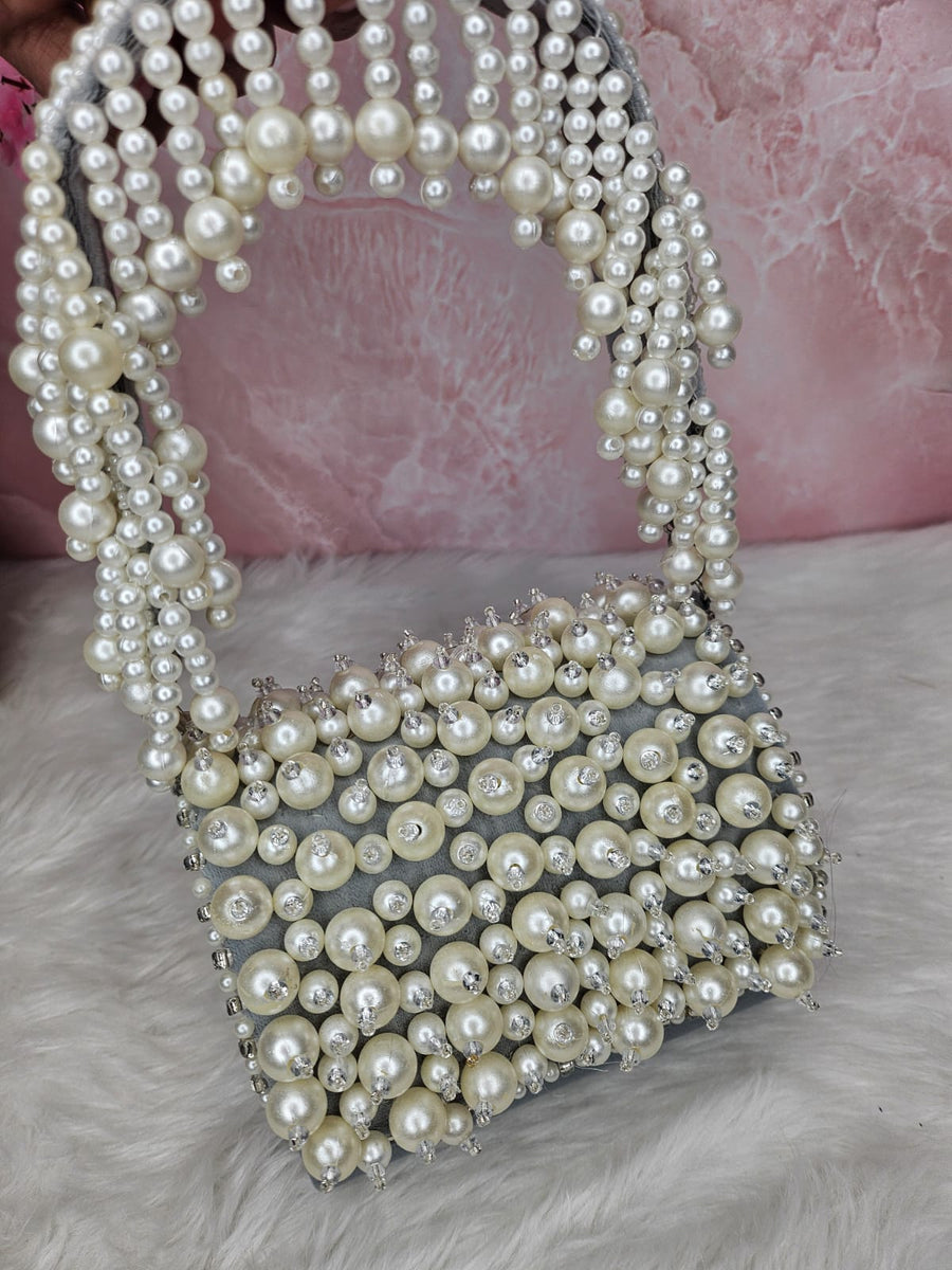 Mini Pearl Flap Clutch Bag