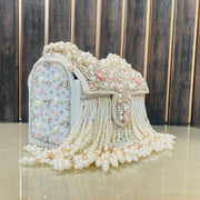 Pearls Emblished Statement Clutches