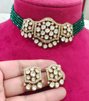 Moissanite kundan Choker Set