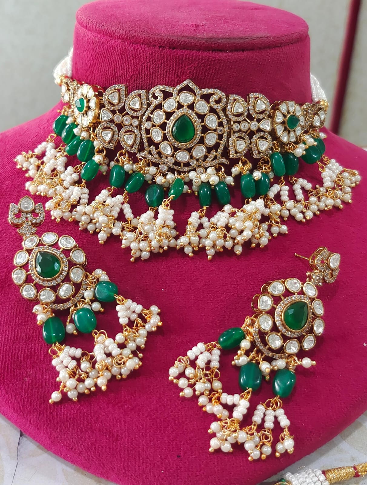 Moissanite kundan Choker Set