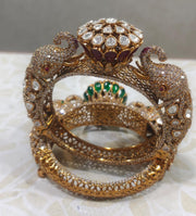 Moissanite kundan openable Kada