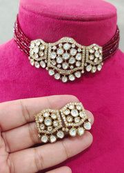 Moissanite kundan Choker Set