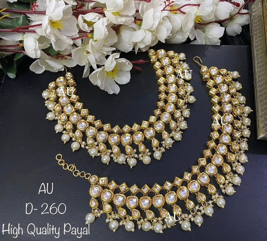 Kundan Anklets