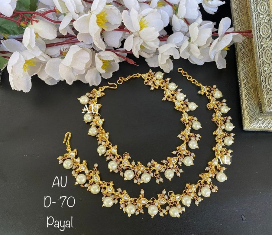 Kundan Anklets