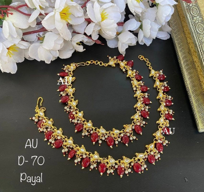 Kundan Anklets