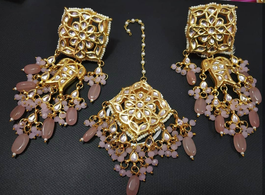 Kundan Earrings Maangtikka