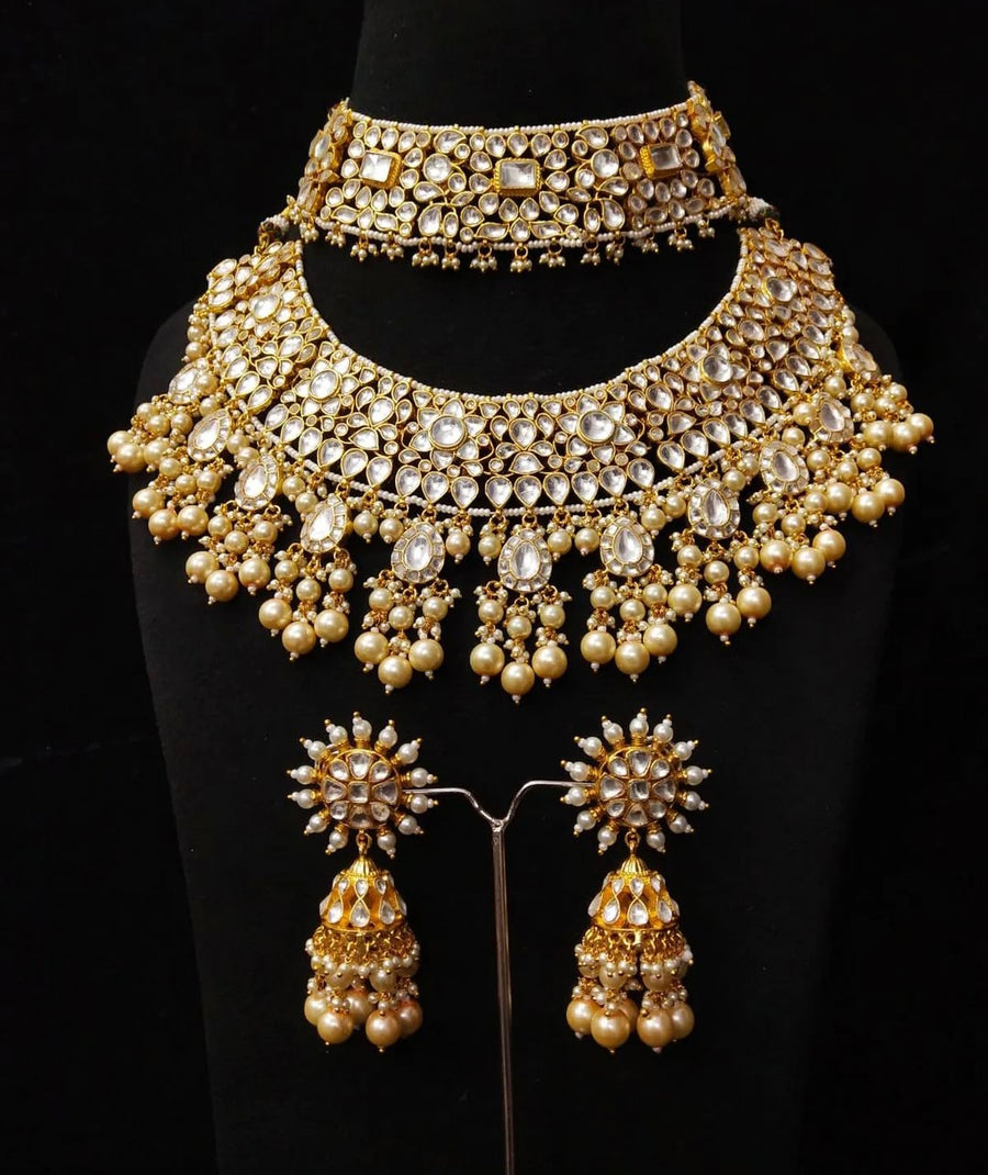 Pachi Kundan Layered Bridal Set