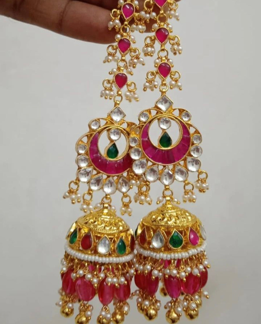 Kundan Jhumkas