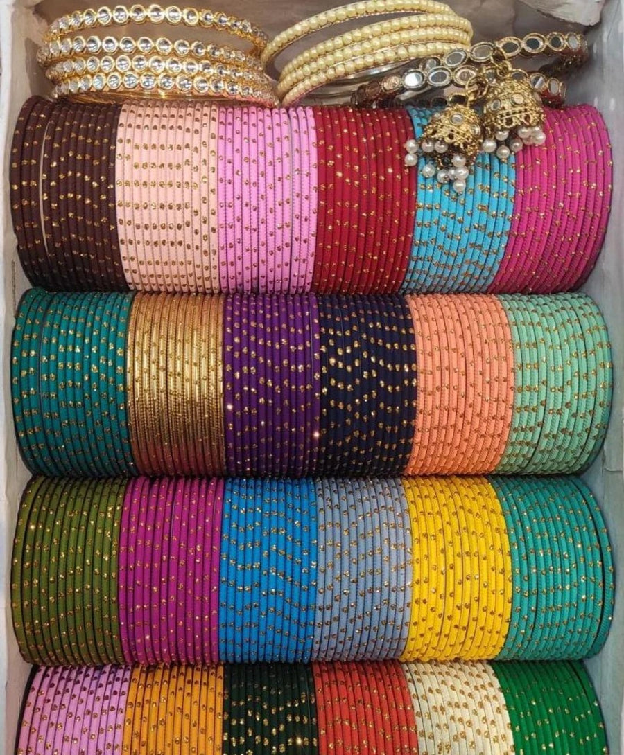 Matte dotted Bangles Combo Box