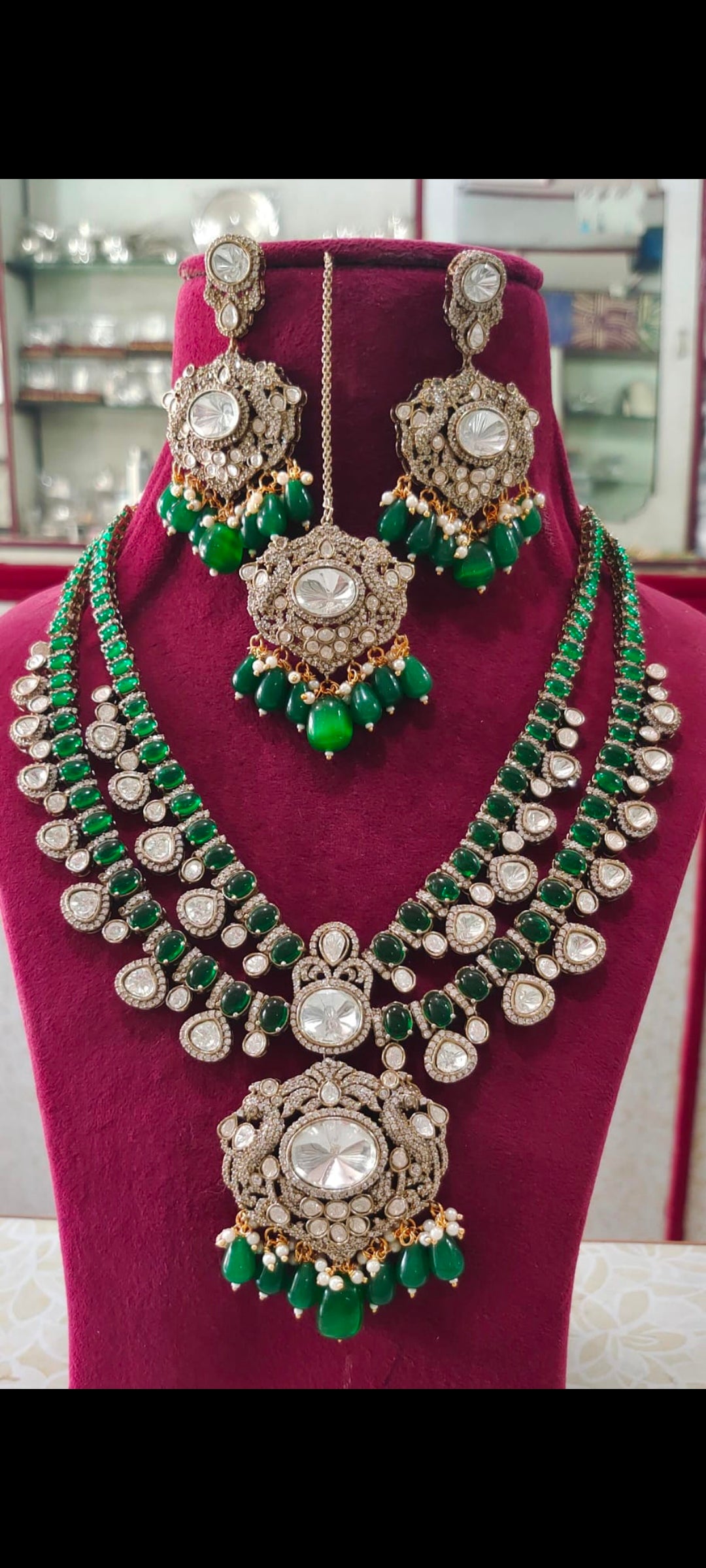 Moissanite Kundan Bridal Set