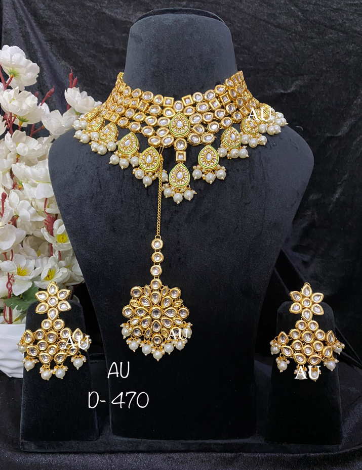 Kundan necklace Set