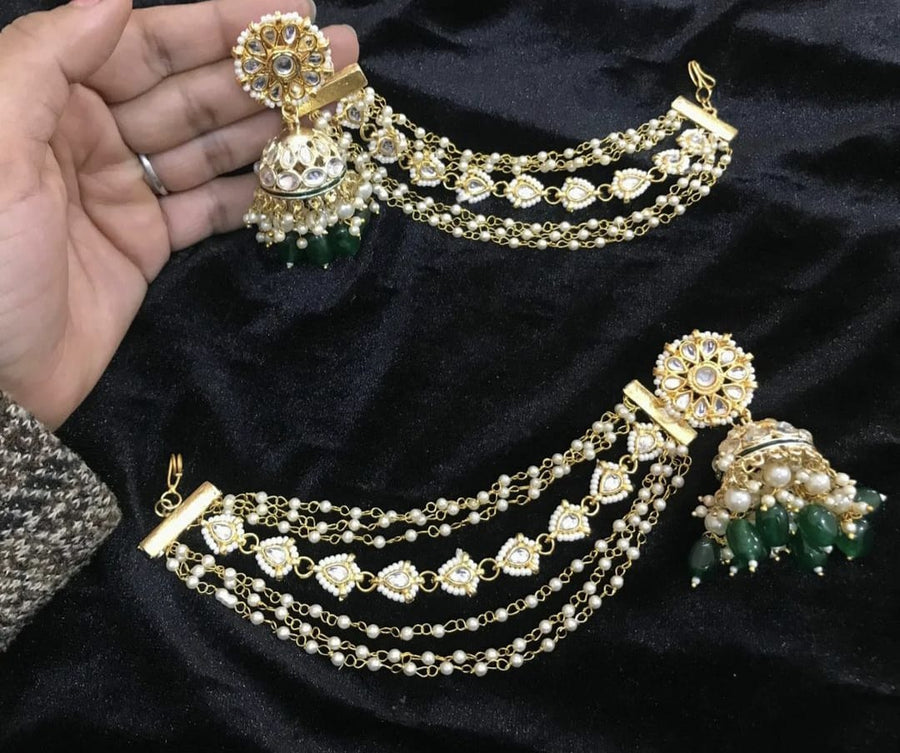 Kundan Jhumkas