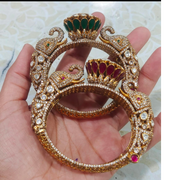 Moissanite kundan openable Kada